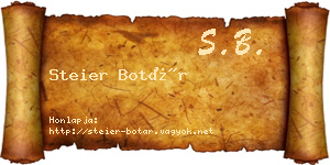 Steier Botár névjegykártya
